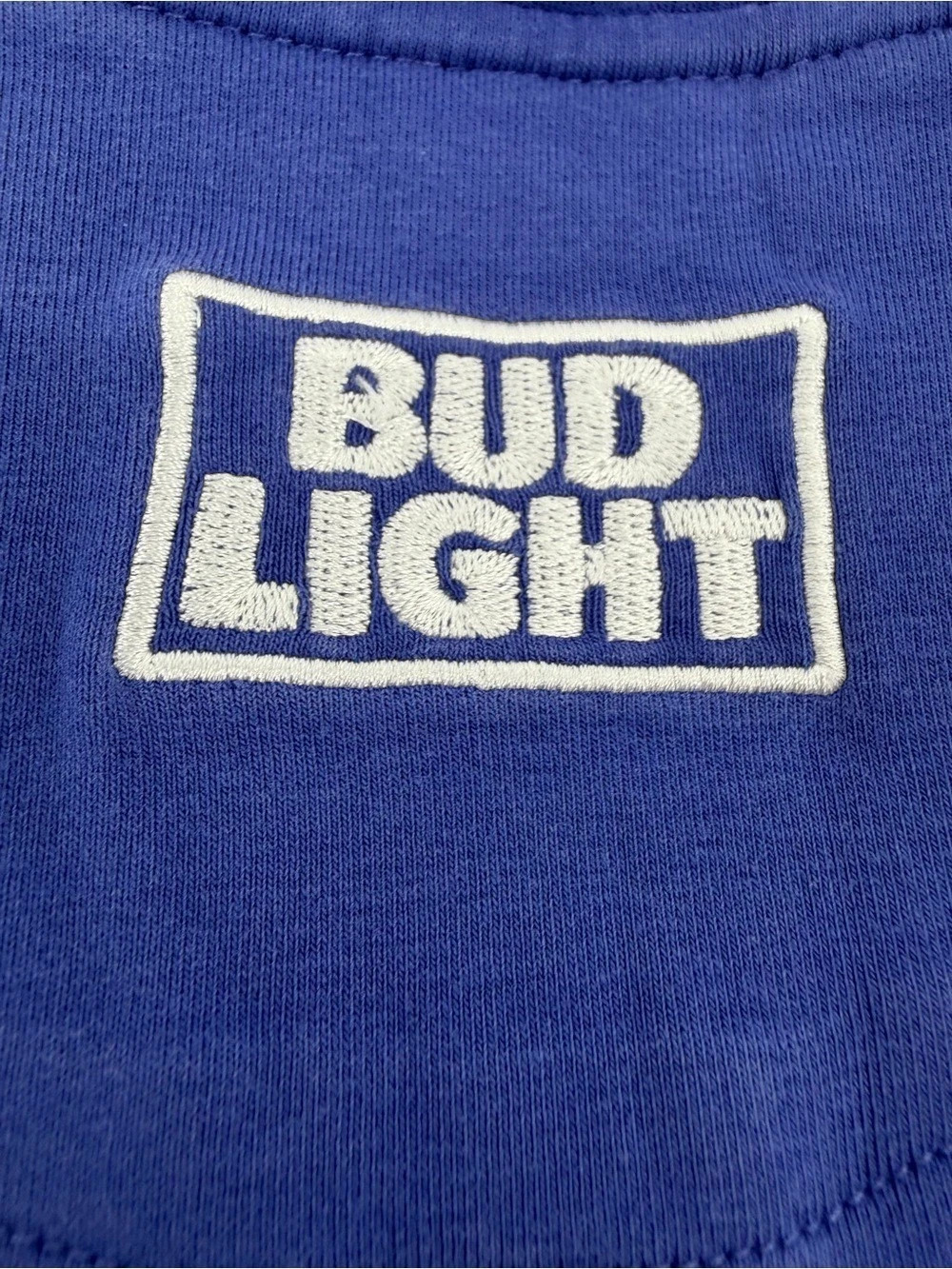 Bud Light Anheuser Busch XL Blue Quarter Zip Pullover Beer Logo